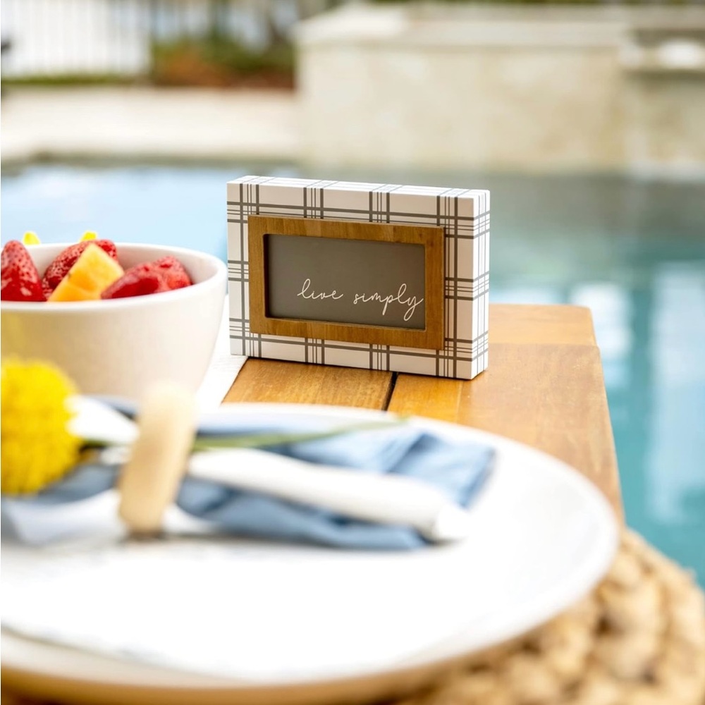 New Stratton Home Decor Farmhouse Live Simply Wood Tabletop - Neutral…